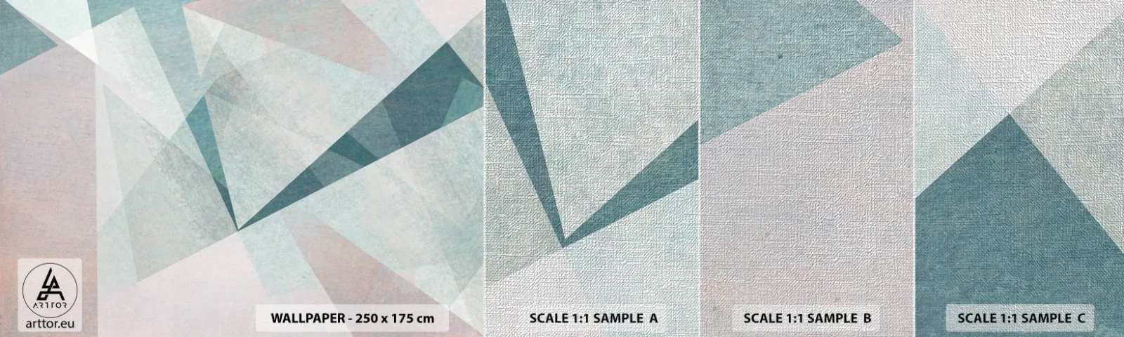 Provbit av fototapet Premium Canvas - Lugnt trots dynamiskt - Abstraktion, Bit, Modernt mönster - 100x30 cm