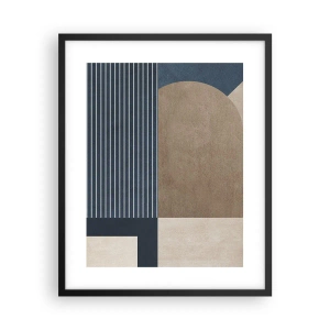 Affisch i svart ram - Komposition av enkelhet och rundhet - 40x50 cm