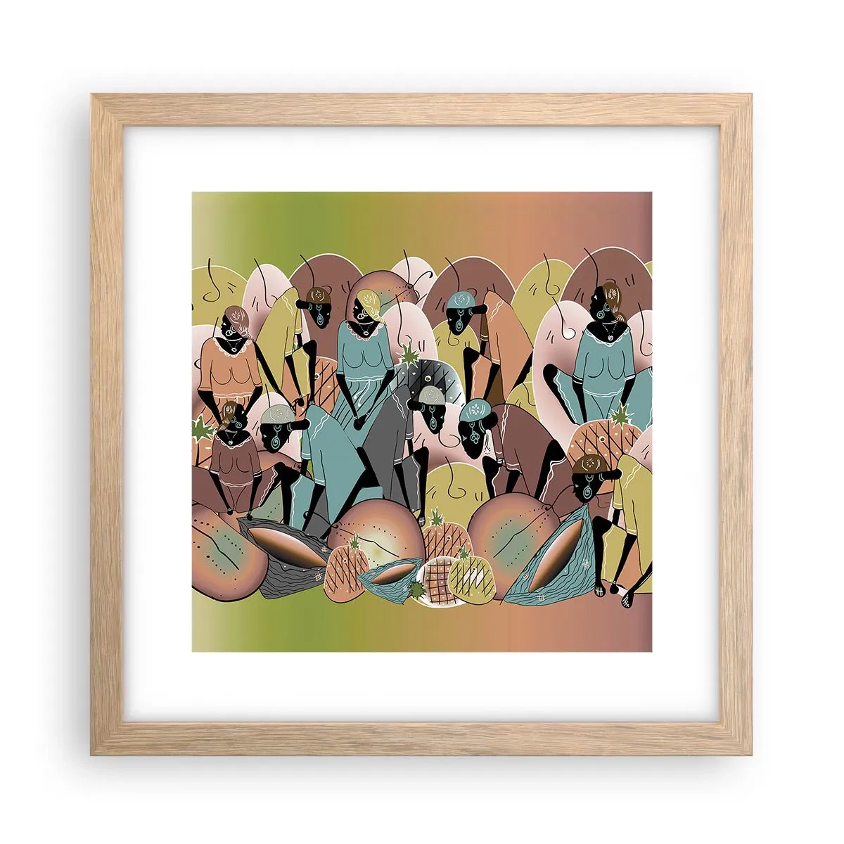 Affisch i ram av ljusek - Högtiden kommer - 30x30 cm