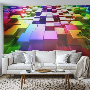 Självhäftande Fototapet Deluxe Sticker - Opkonst-variationer - Abstraktion, Grafik, 3D - 250x175 cm