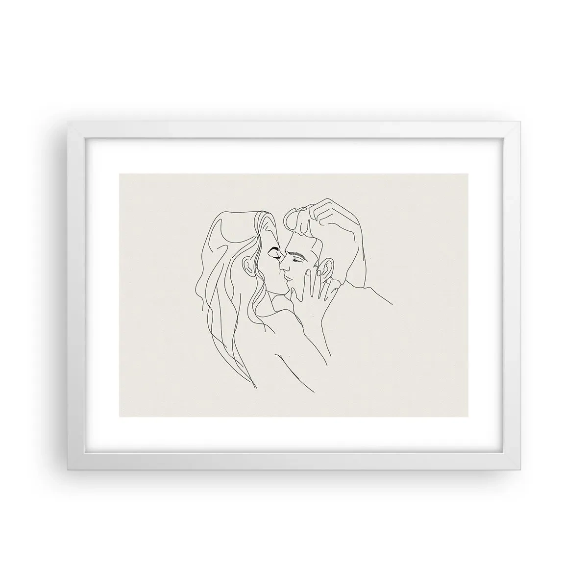 Affisch i vit ram - I kärlekens famn - 40x30 cm