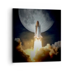 Canvastavla - Bild på duk - Början på ett utomjordiskt äventyr - 70x70 cm