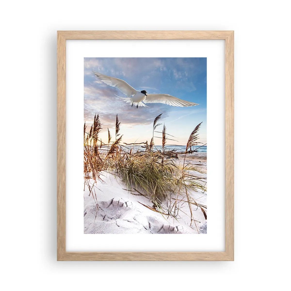 Affisch i ram av ljusek - Vind från havet - 30x40 cm
