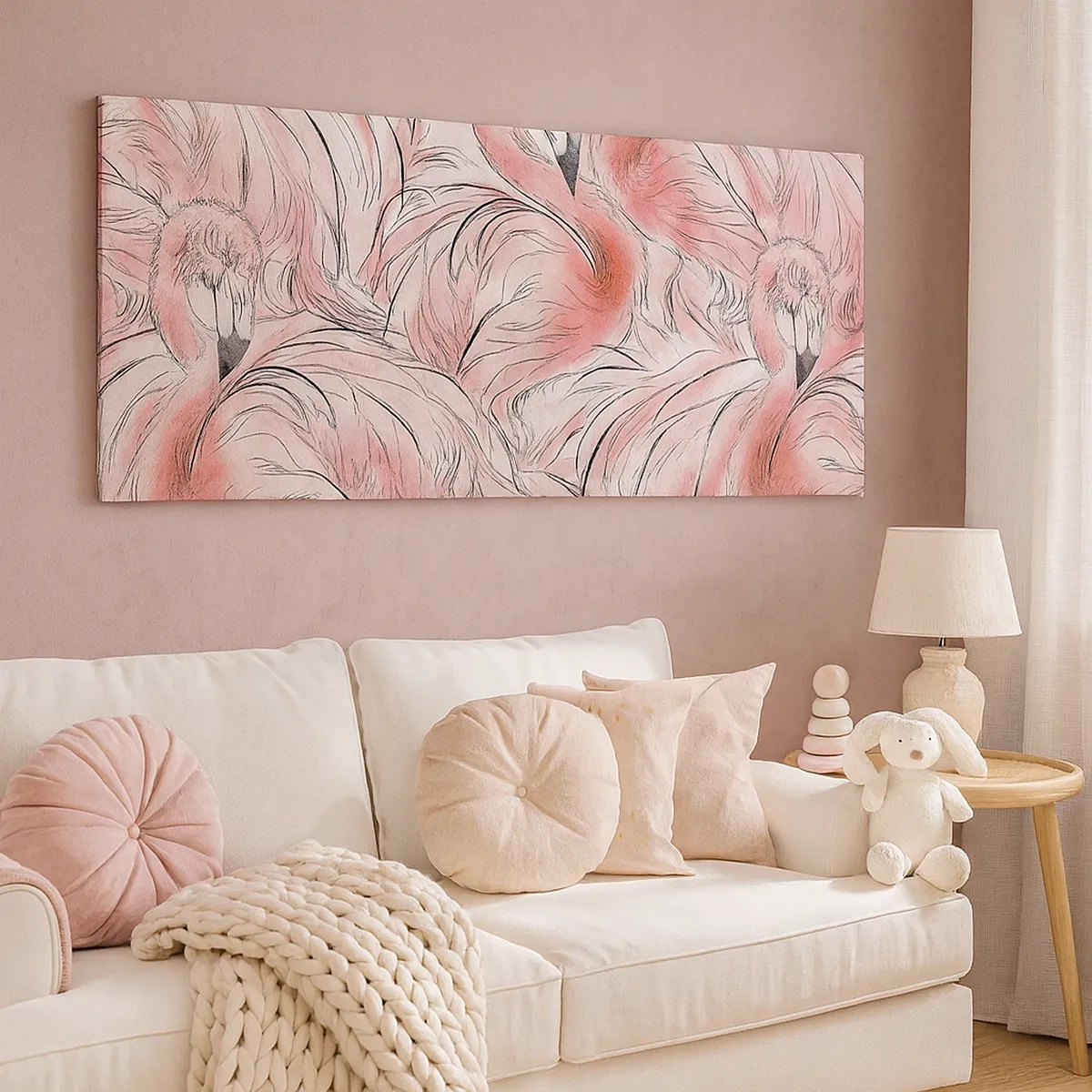 Canvastavla - Bild på duk - Fåglarnas corps de ballet - 30x30 cm