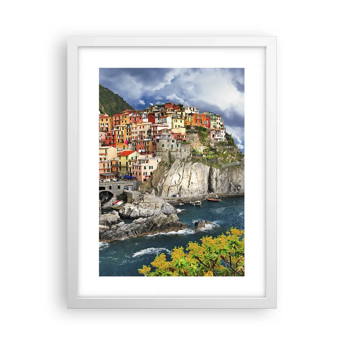 Affisch i vit ram - I bergets famn - 30x40 cm