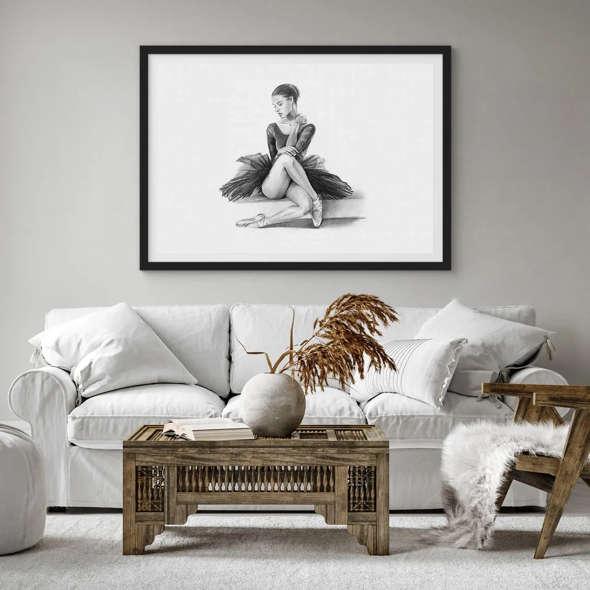 Affisch i svart ram - Förtrollad av dansen - 91x61 cm