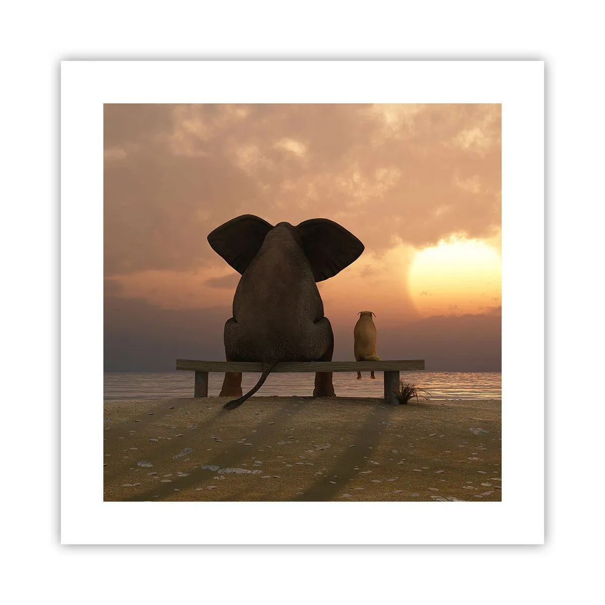 Affisch - Det är bra att vara tyst tillsammans - 40x40 cm