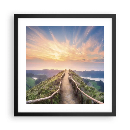 Affisch i svart ram - Nära himlen - 40x40 cm