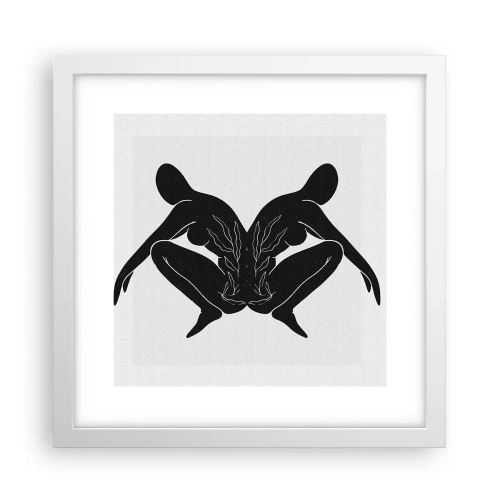 Affisch i vit ram - En delad själ - 30x30 cm