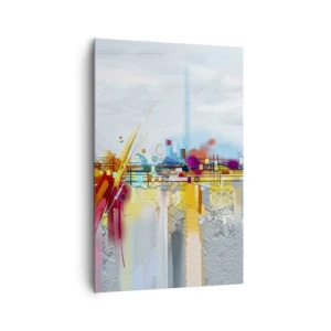 Canvastavla - Bild på duk - Glädjens bro över livets flod - 80x120 cm