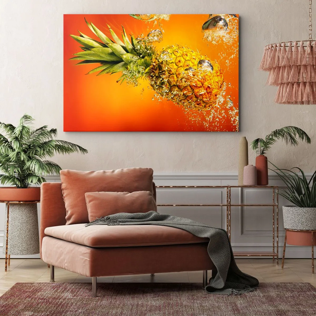 Canvastavla - Bild på duk - Saftig tropisk fräschhet - 120x80 cm