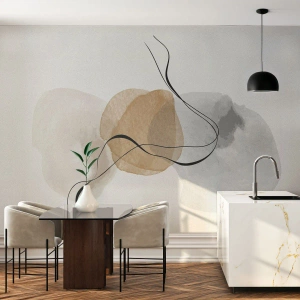 Fototapet Premium Canvas - Luftpärlor - Abstraktion, Bit, Modernt mönster - 200x140 cm