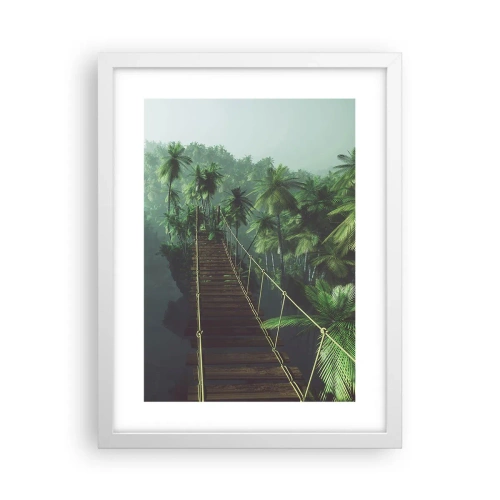Affisch i vit ram - Över grönskans kaos - 30x40 cm