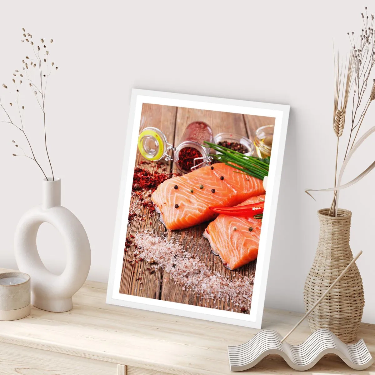 Affisch i vit ram - Norskt äventyr i köket - 30x40 cm