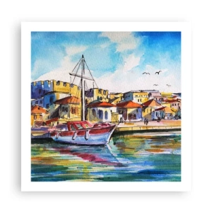 Affisch - Regnbågseftermiddag - 60x60 cm