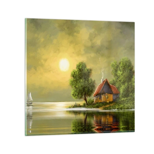 Glastavla - Bild på glas - Vackert som från en bild - 70x70 cm