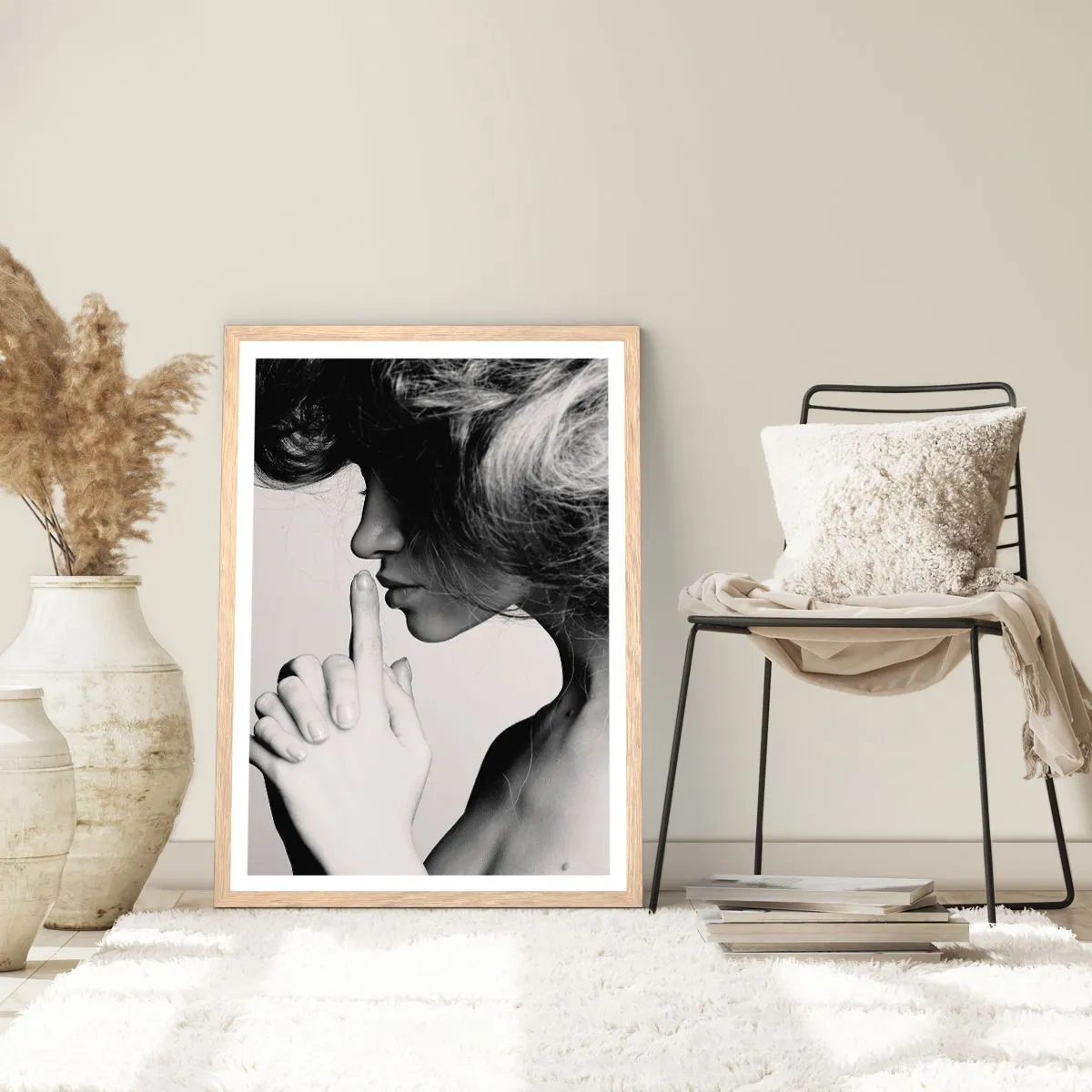 Affisch i ram av ljusek - Lyssnar på sig själv - 40x50 cm