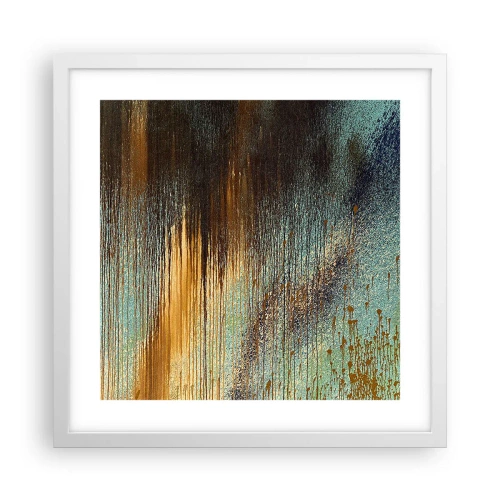 Affisch i vit ram - En oavsiktlig färgglad komposition - 40x40 cm
