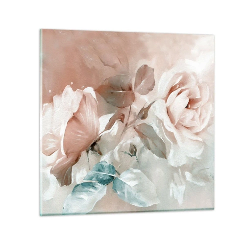 Glastavla - Bild på glas - Romantikens anda - 40x40 cm