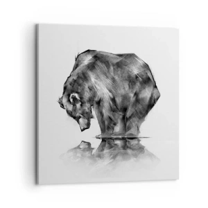 Canvastavla - Bild på duk - Roligt att se någon närstående - 60x60 cm