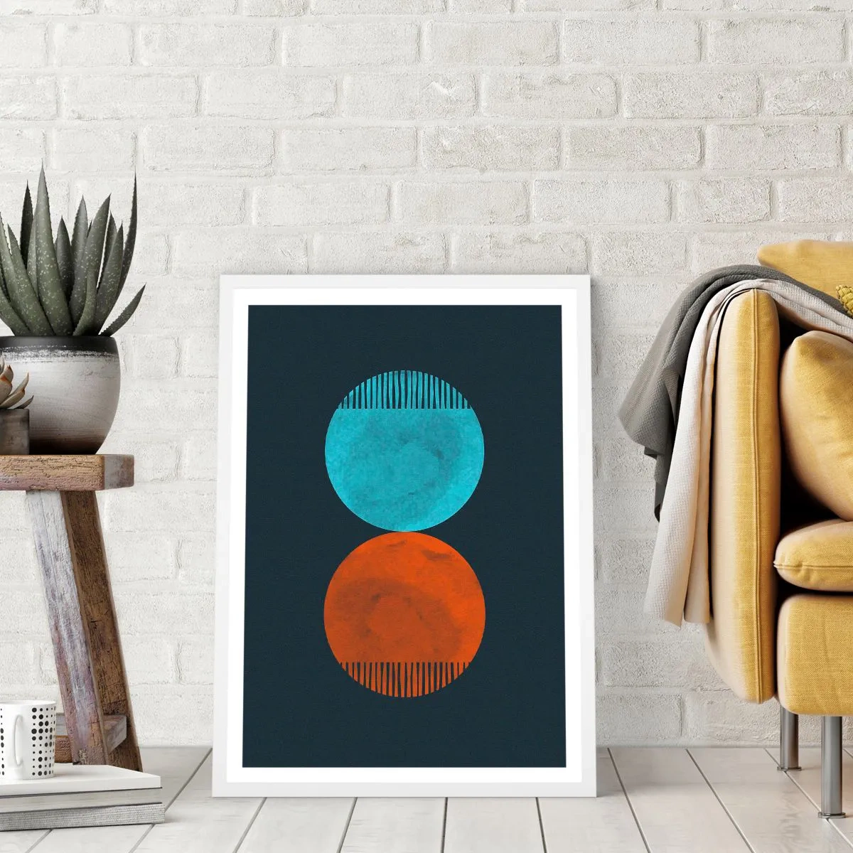 Affisch i vit ram - Endast geometri? - 61x91 cm