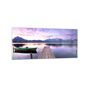 Glastavla - Bild på glas - Vänlig tystnad - 120x50 cm