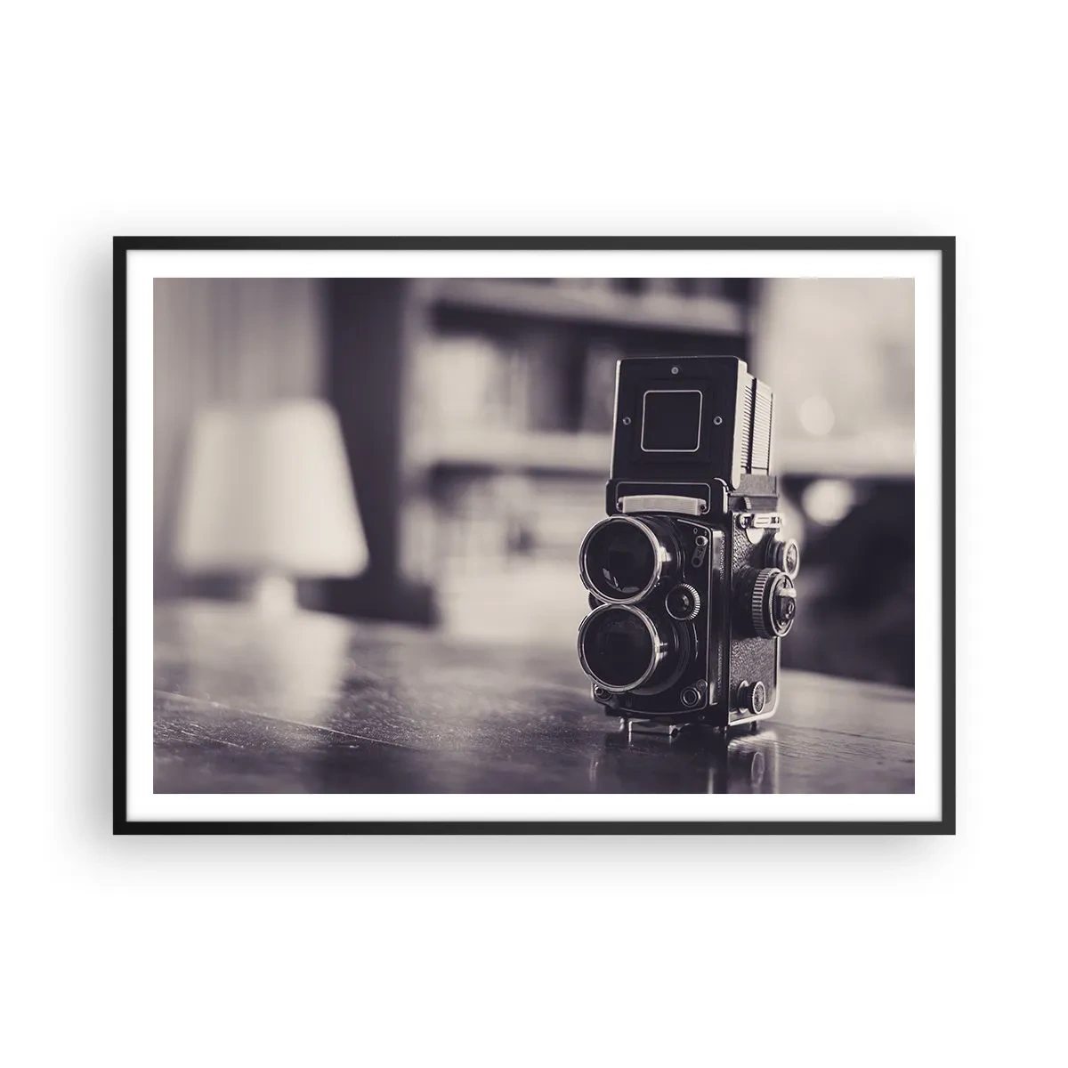 Affisch i svart ram - Ett gammalt fotografis magi - 100x70 cm