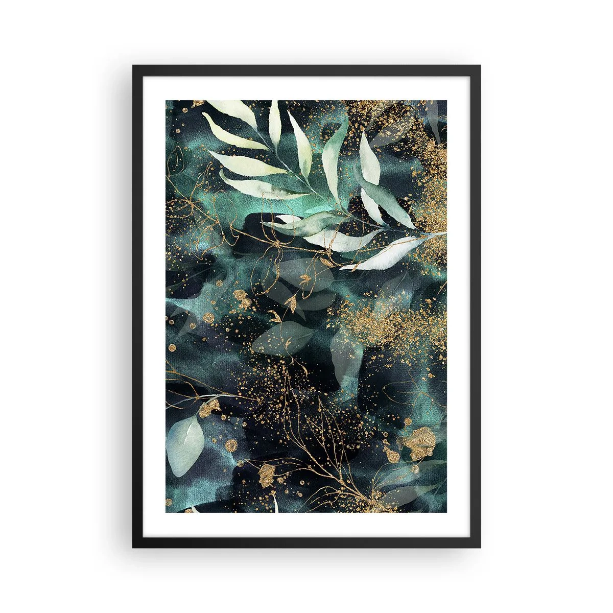 Affisch i svart ram - Förtrollad trädgård - 50x70 cm