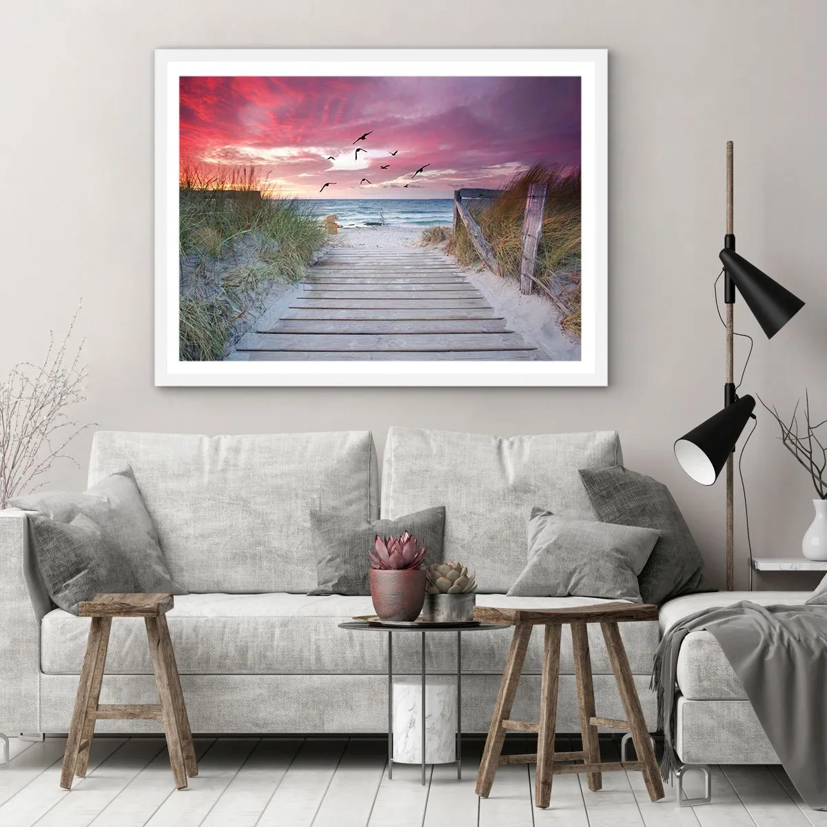 Affisch i vit ram - Östersjöimpression - 100x70 cm