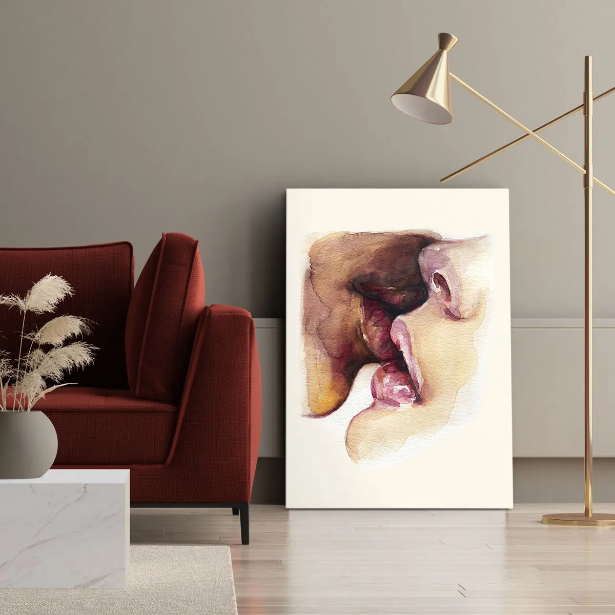 Canvastavla - Bild på duk - Som dag och natt, jord och himmel - 80x120 cm