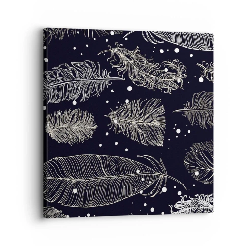 Canvastavla - Bild på duk - Fjäderspets - 30x30 cm