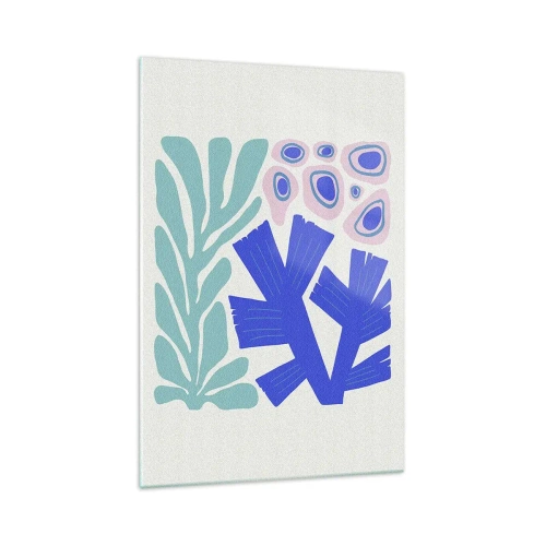 Glastavla - Bild på glas - Undervattensträdgård - 70x100 cm