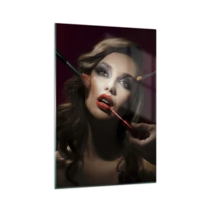 Glastavla - Bild på glas - Skönhet försänkt i sina drömmar - 70x100 cm