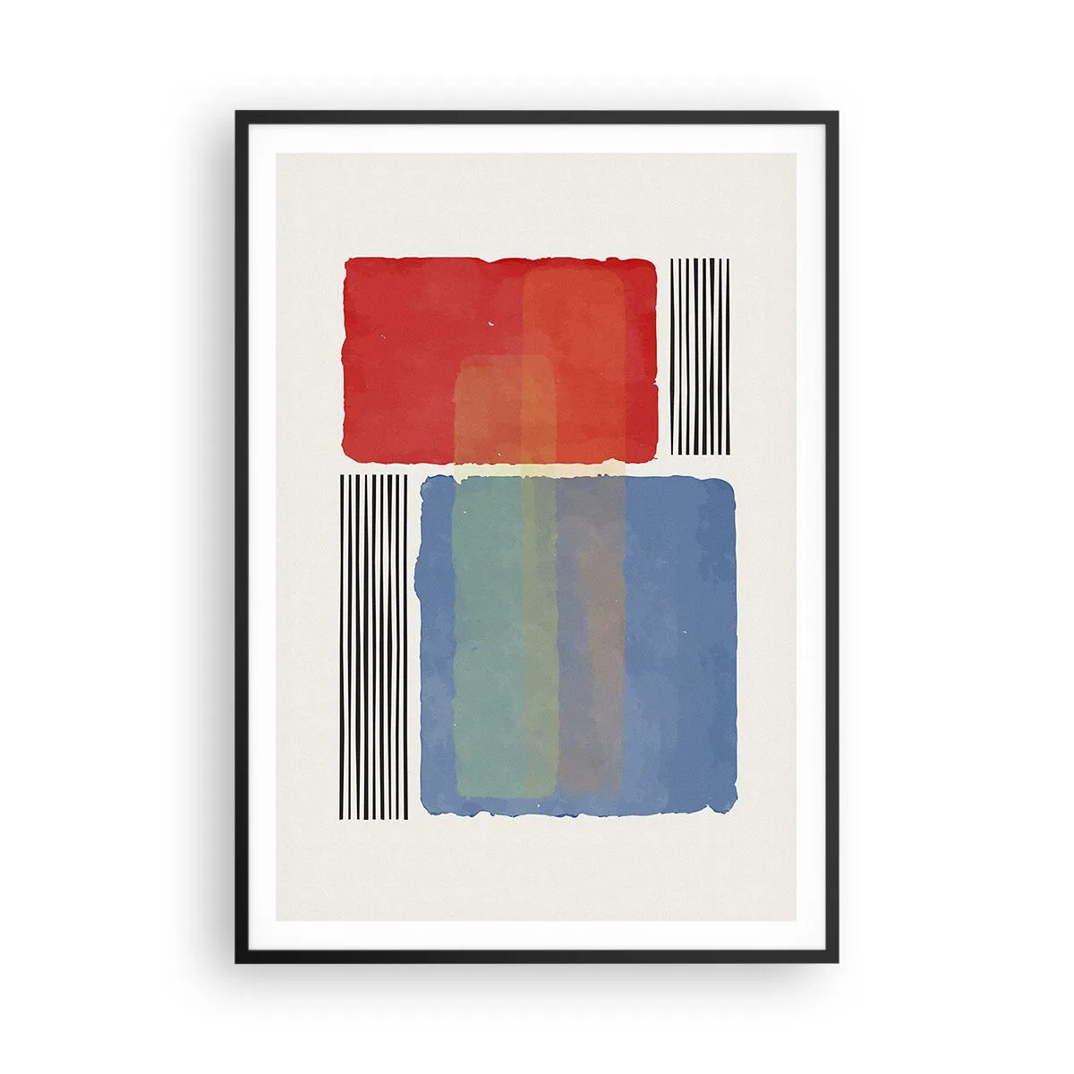 Affisch i svart ram - Geometrins anda  - 70x100 cm