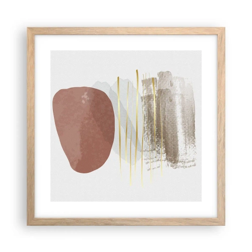Affisch i ram av ljusek - Abstrakt pelargång - 40x40 cm