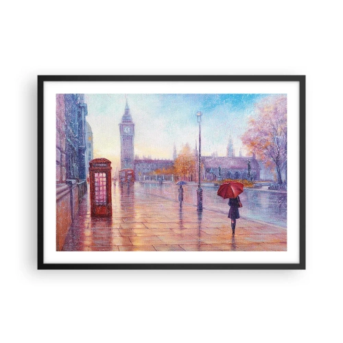 Affisch i svart ram - Höstdag i London - 70x50 cm