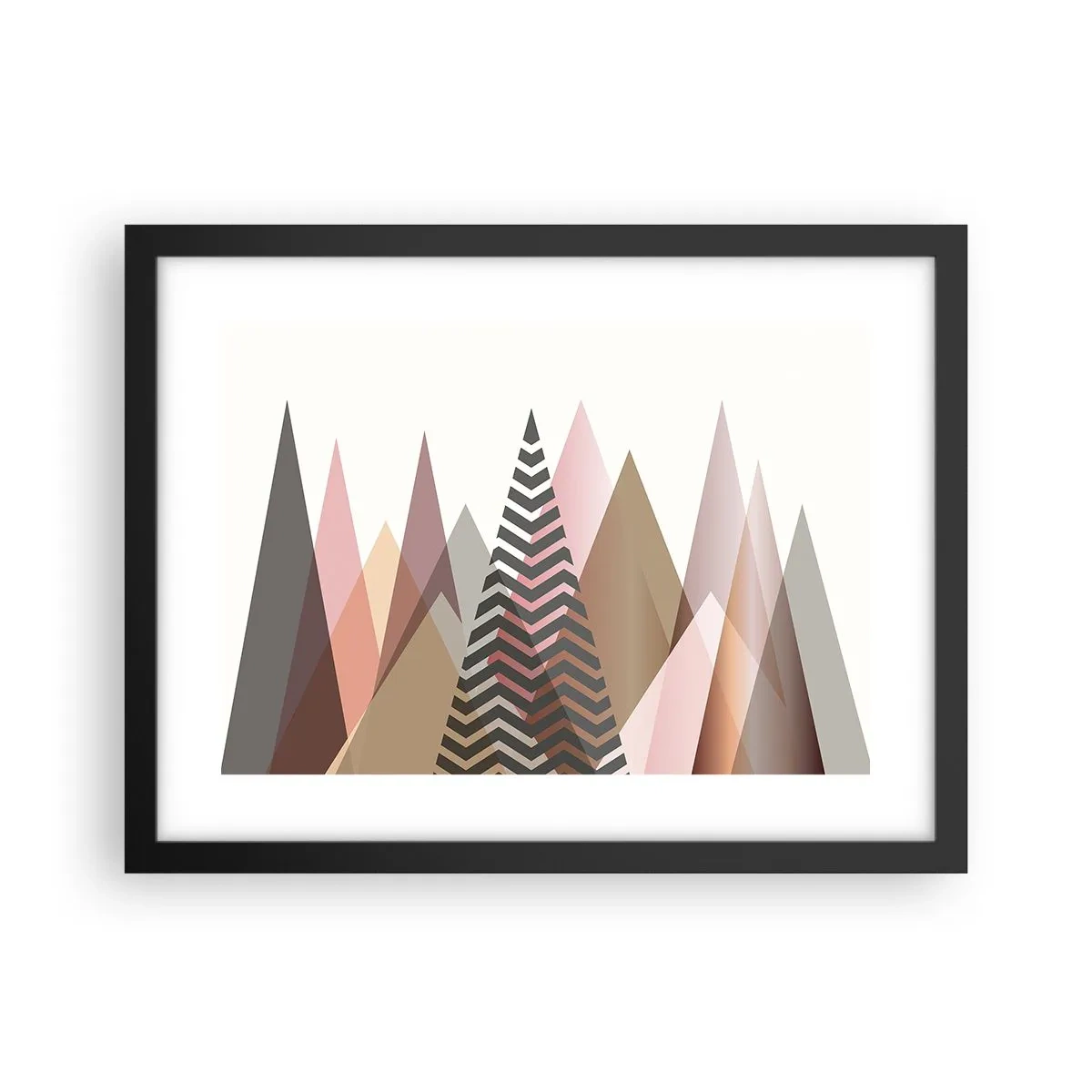 Affisch i svart ram - Utsikt över pyramider - 40x30 cm