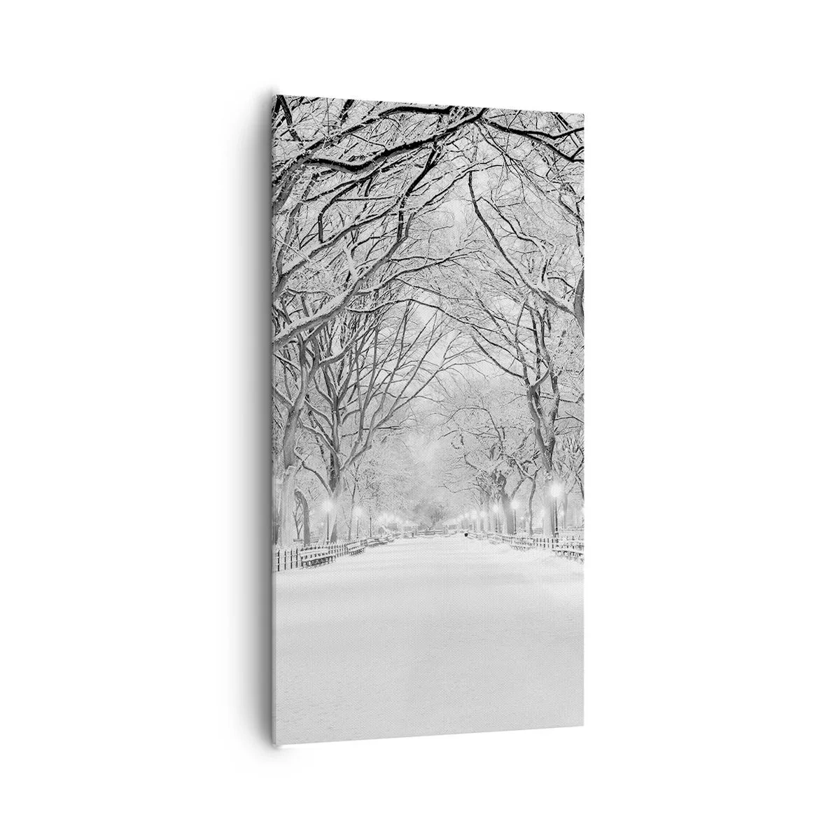 Canvastavla - Bild på duk - De fyra årstiderna - vinter - 65x120 cm