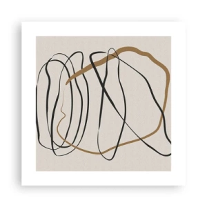 Affisch - Komposition: besittande dans - 40x40 cm