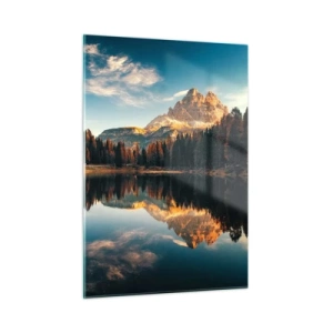 Glastavla - Bild på glas - Dubbelt landskap - 50x70 cm