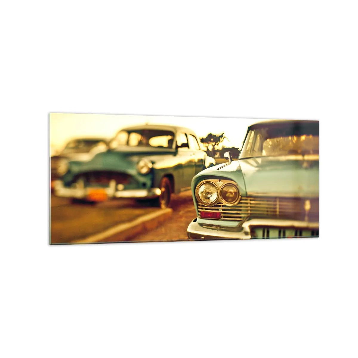 Glastavla - Bild på glas - Vi väntar och ser - 120x50 cm