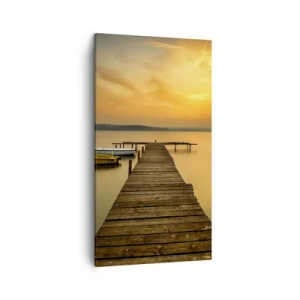 Canvastavla - Bild på duk - Jag öppnar guldhimmel för dig - 45x80 cm