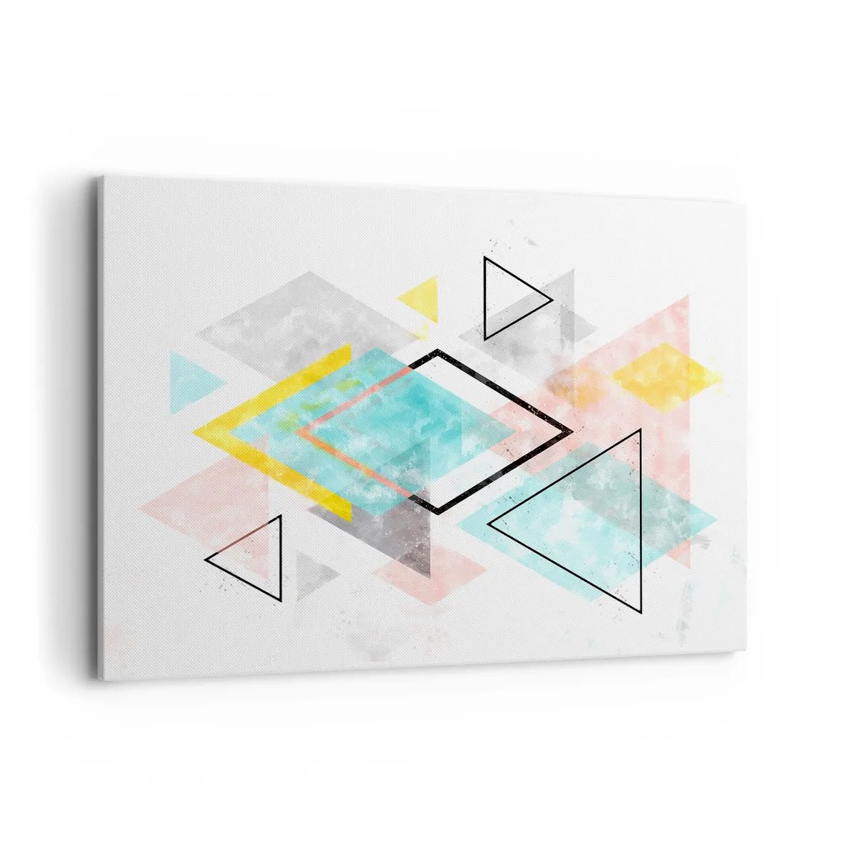 Canvastavla - Bild på duk - Geometriskt spel - 100x70 cm