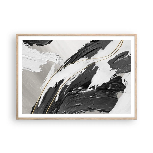 Affisch i ram av ljusek - Storslagen abstraktion - 100x70 cm