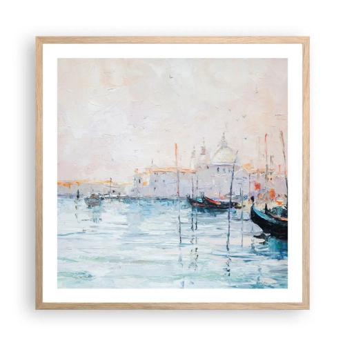 Affisch i ram av ljusek - Bortom vatten, bortom dimma - 60x60 cm