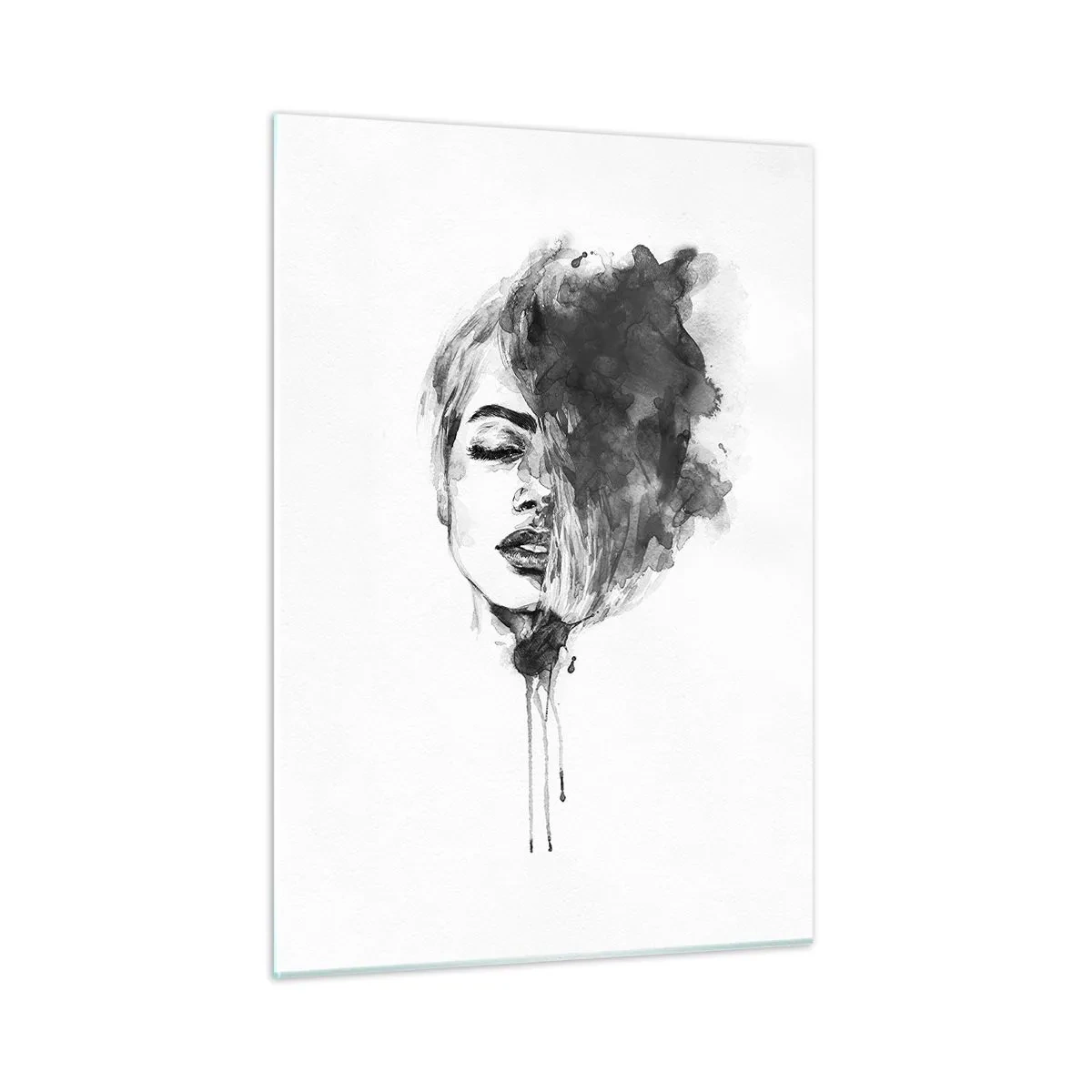 Glastavla - Bild på glas - Vad flickan drömmer om - 50x70 cm