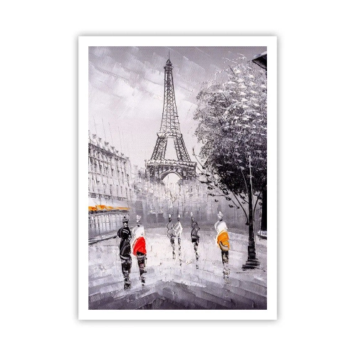 Affisch - Promenad i Paris - 70x100 cm