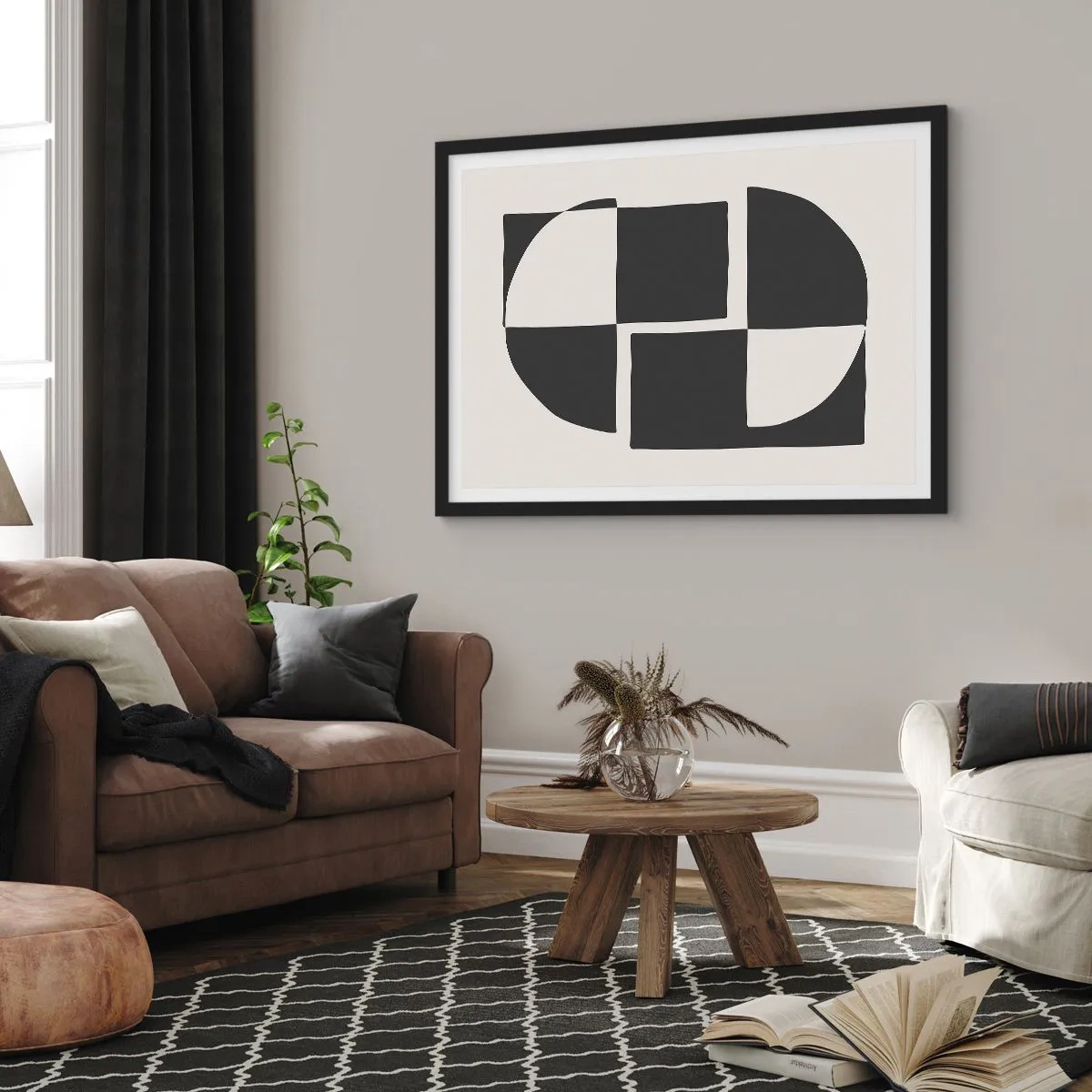 Affisch i svart ram - Antites – syntes - 50x40 cm