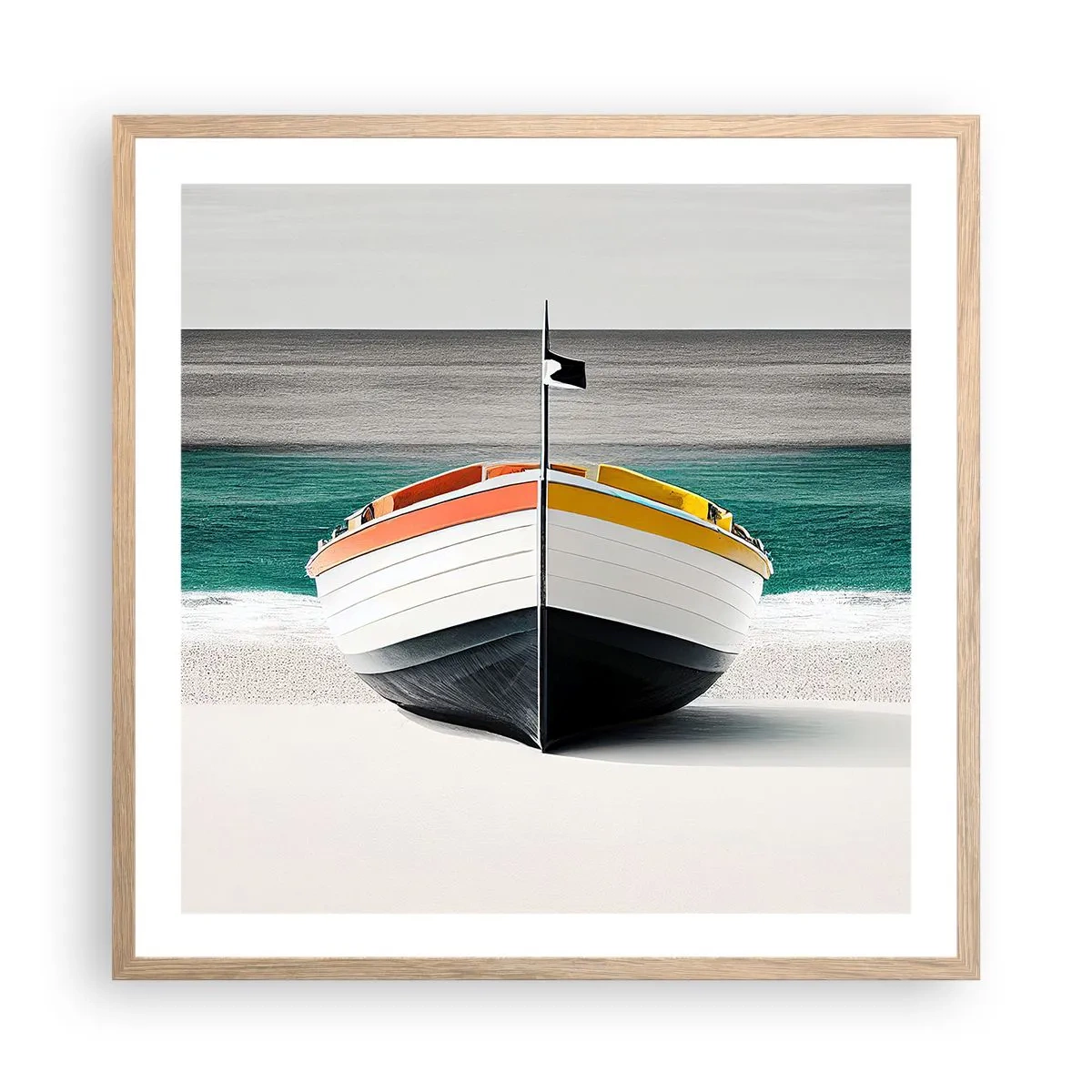 Affisch i ram av ljusek - På sin plats - 60x60 cm