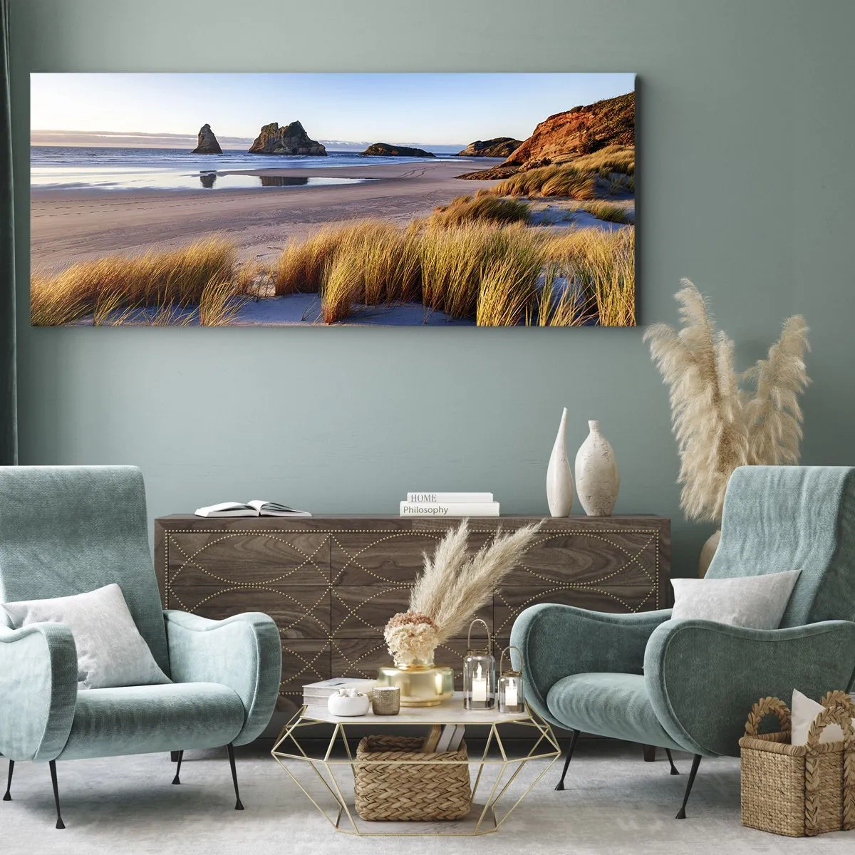 Canvastavla - Bild på duk - För fredssökare - 100x40 cm